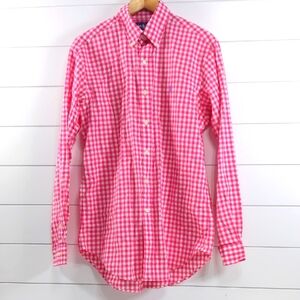 Ralph Lauren Pink Gingham Button-Down Shirt